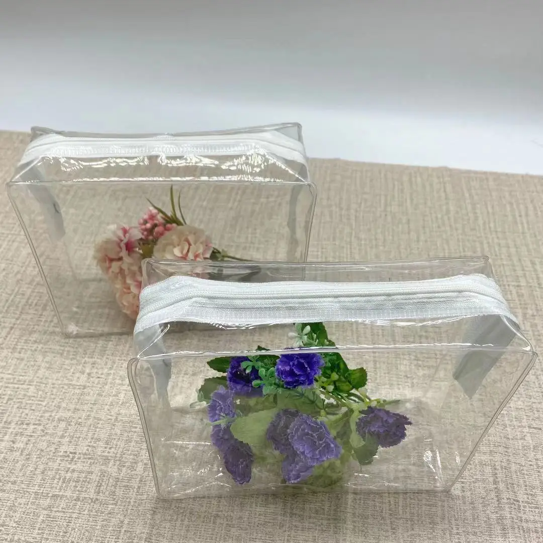 Custom washing waterproof toiletry bags clear pvc cosmetic bag with zipper makeup pouch bag
