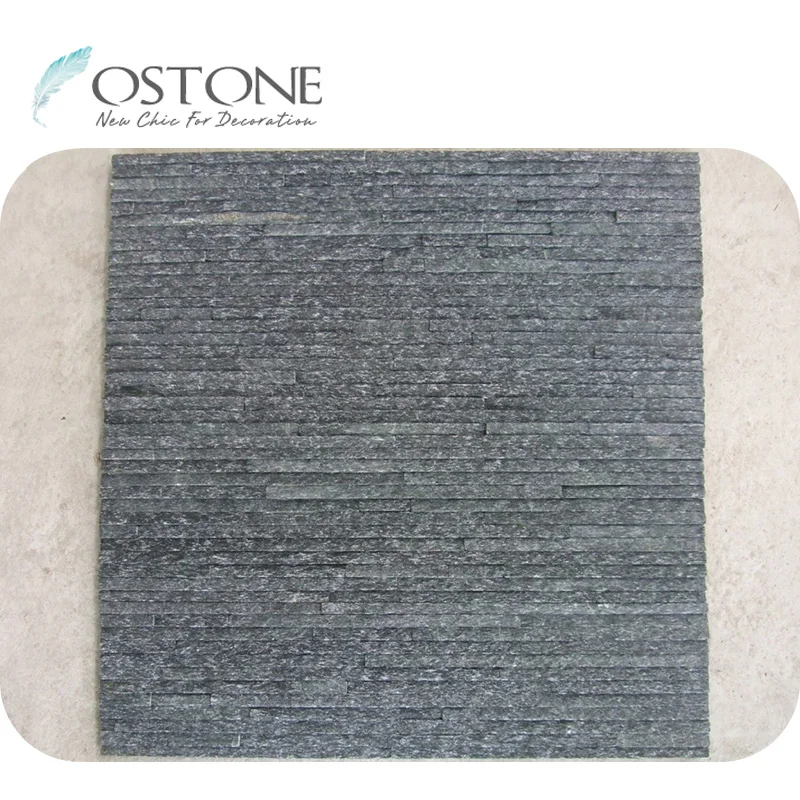 Black Quartz Flow Board Waterfall Stone/Natural Stone Exterior Wall Cladding