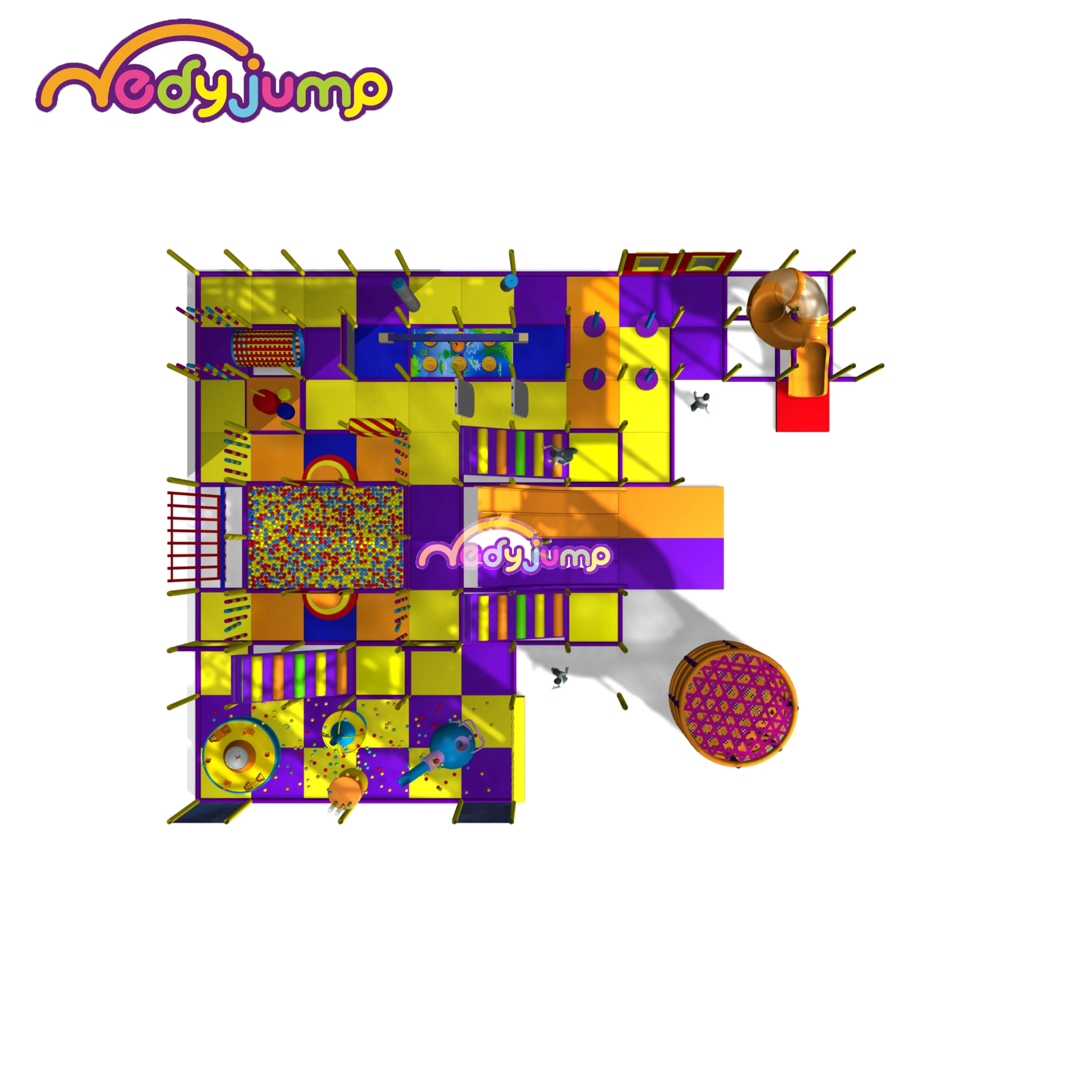 
Toddler Activity Play Kids Indoor Game Playground Trampoline Soft Play Plastic Slide Playground 