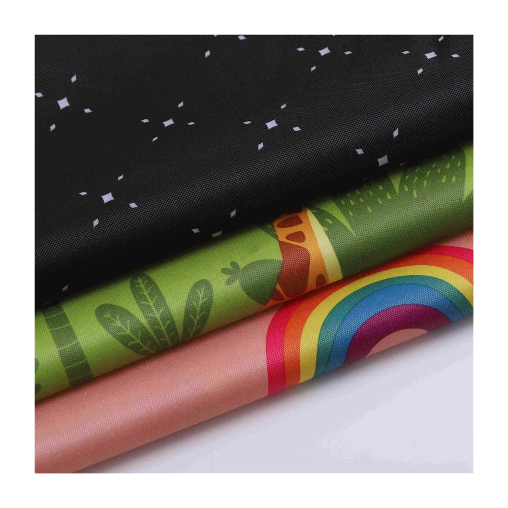 420D  Customized different color cartoon printed PVC coated Oxford fabric for luggage clothing