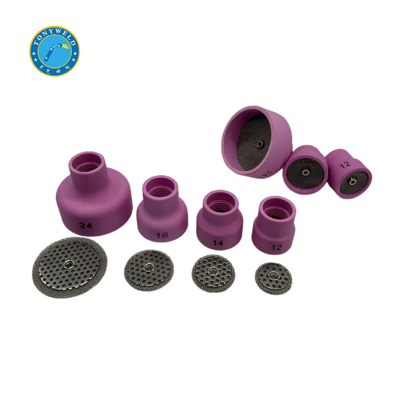 12# 14# 16# 24# Tig Welding Torch Ceramic Cup and Stainless Steel Sieve