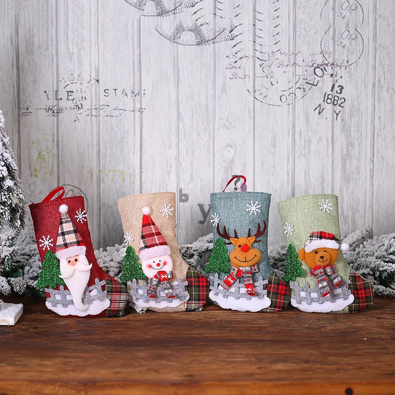 Xmas Decorations Ornaments Christmas Socks Christmas Gift Bags For Party Christmas Tree Ornaments