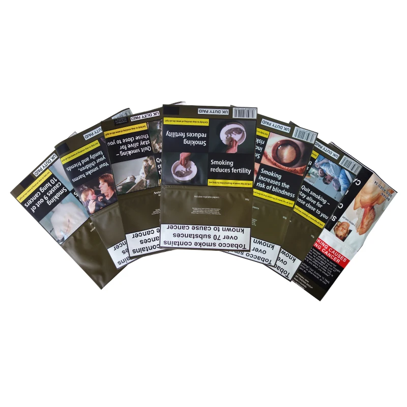 Custom Printed Resealable Empty Zipper Leaf Gv Tobacco Packaging Bag Hand Rolling 25g 50g Plastic Packing Tobacco Pouches