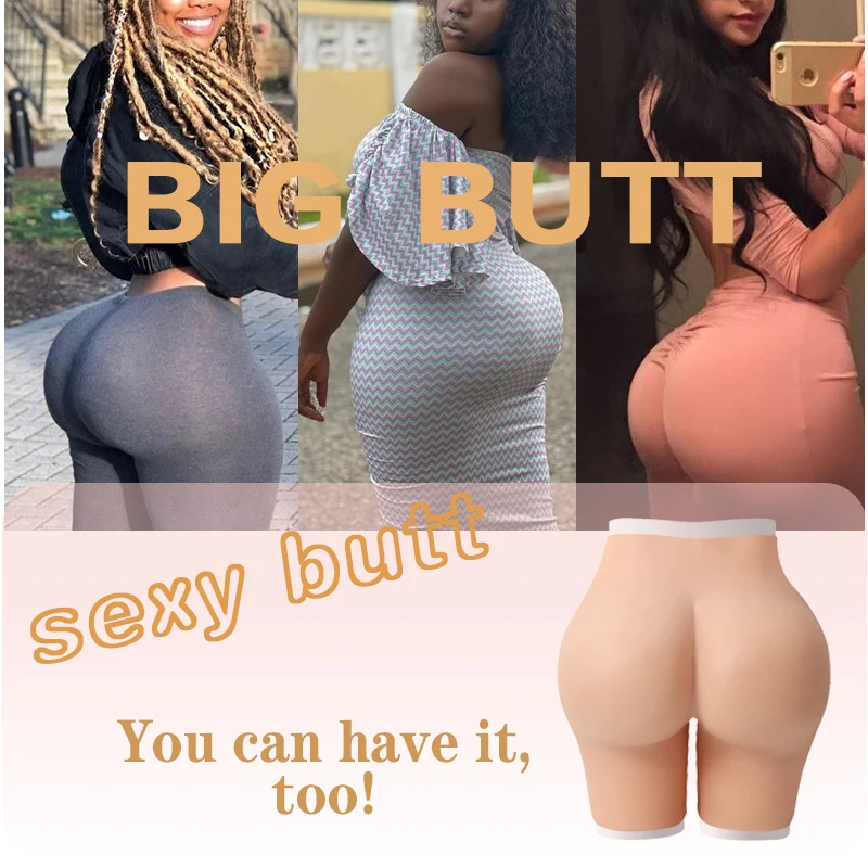 XXXL Realistic Silicone butt and Hips Fake Push Up silicone Panties Soft Bum Shapewear for African Woman Silicone buttock pants