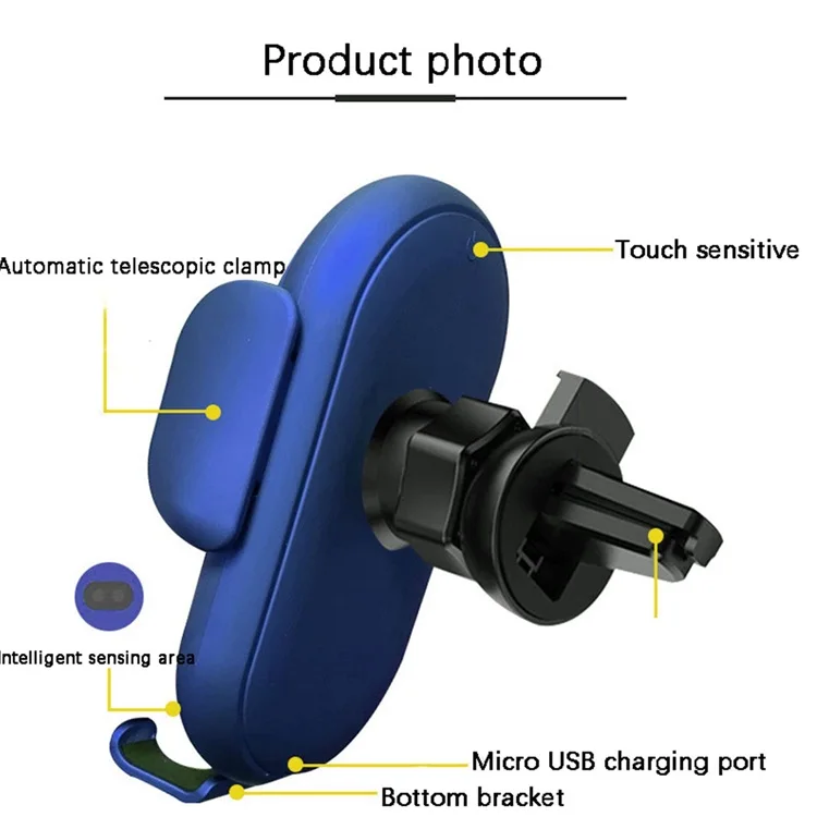 Qi Wireless Car Charger Phone Holder Phone Auto Coil Induction Wireless Car Charger