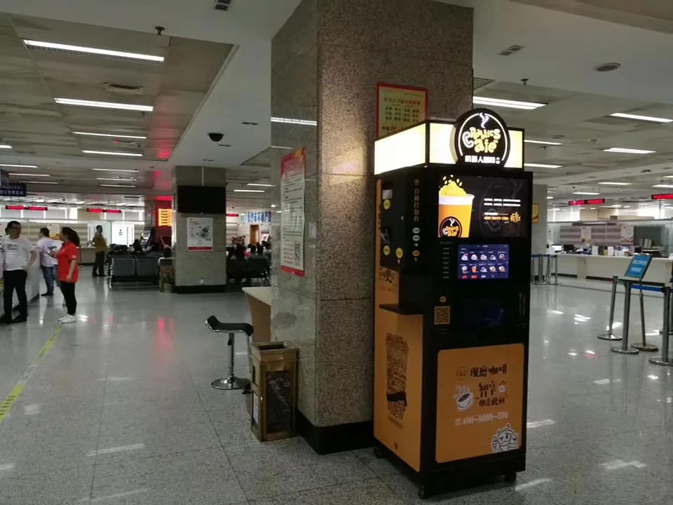 Commercial hot and cold tea coffee premix vending machine  self serve coffee machine