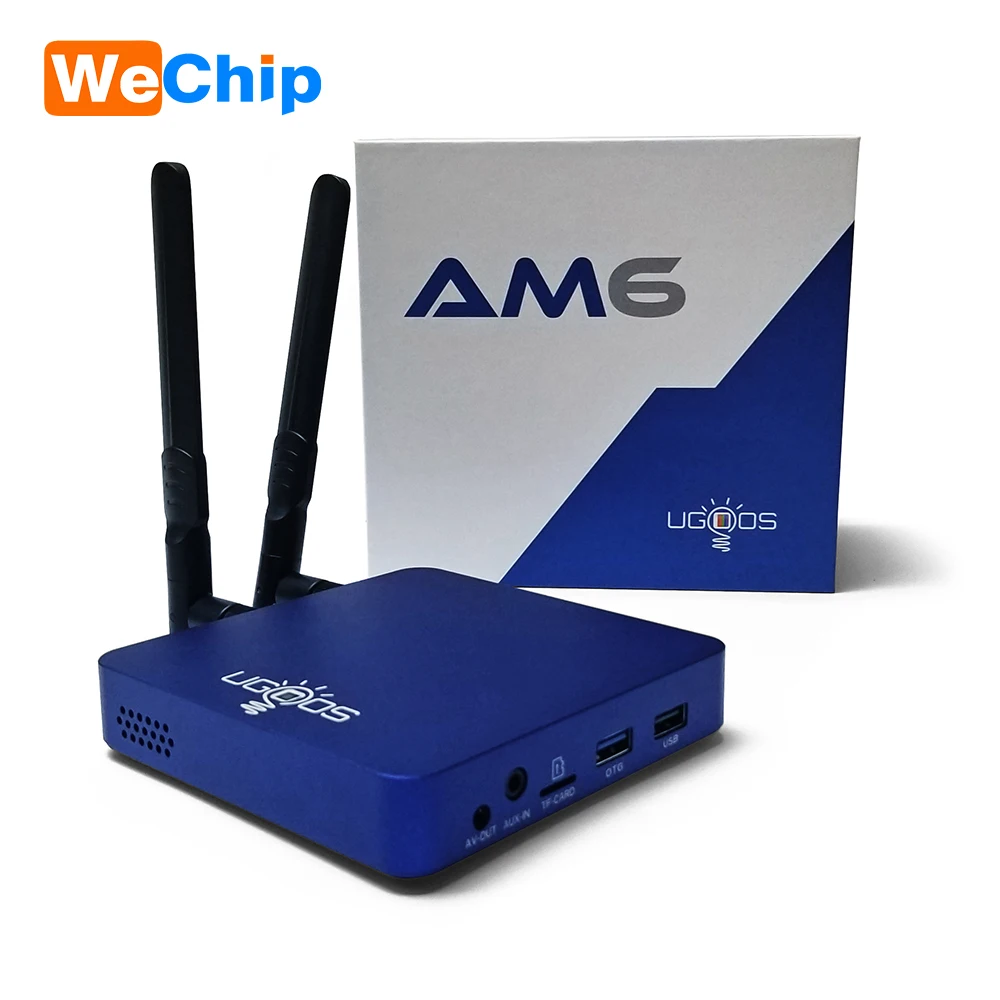Hot selling Russian ugoos AM6 Android 9.0 1000mbps android rtc tv boxes s922x