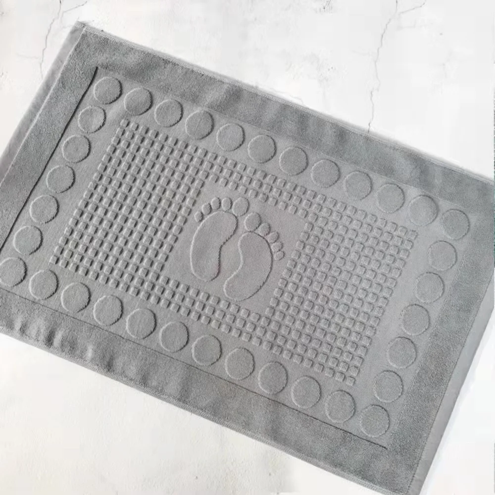 100% Cotton Luxury Hot Selling Customized Bathroom Jacquard bath mat cotton