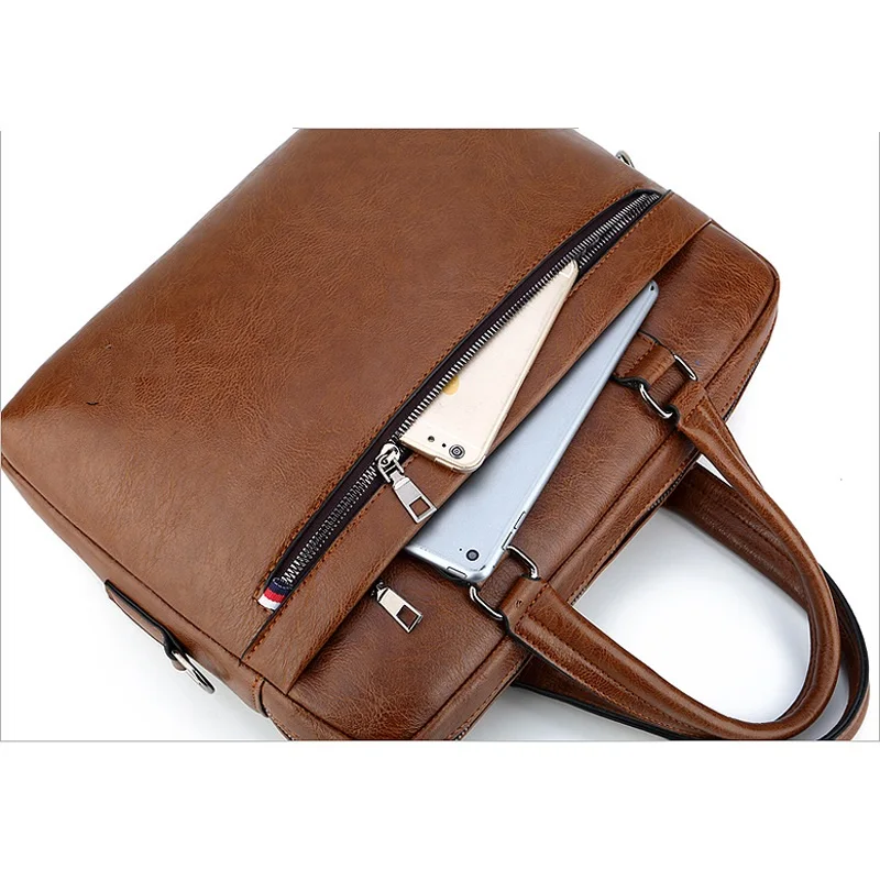  Оптовая продажа Индивидуальная сумка для ноутбука Модный деловой портфель из искусственной
