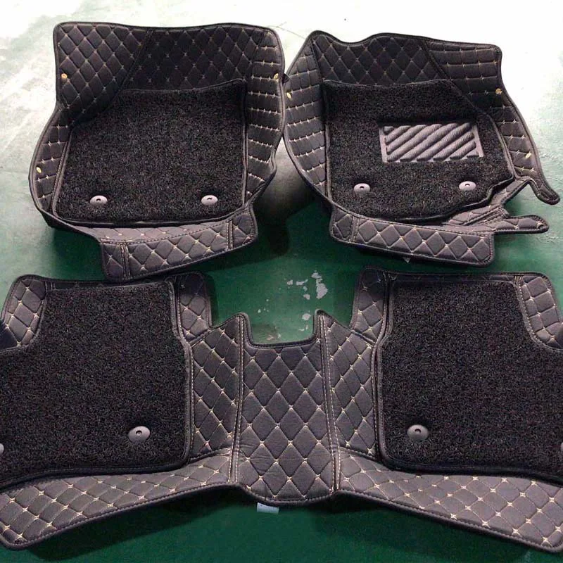 Wholesale production car floor mats leather carpet 2021 Hot Sale Car interior decoration accessories universal car mat