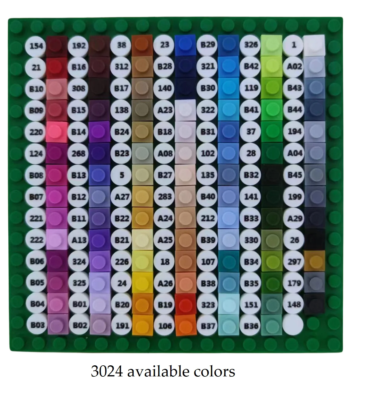 Factory 3024 1*1 1x1 One By One Construction Plate for Pixel Mosaic Picture Creative DIY One Dot Bricks Building Blocks for MOC