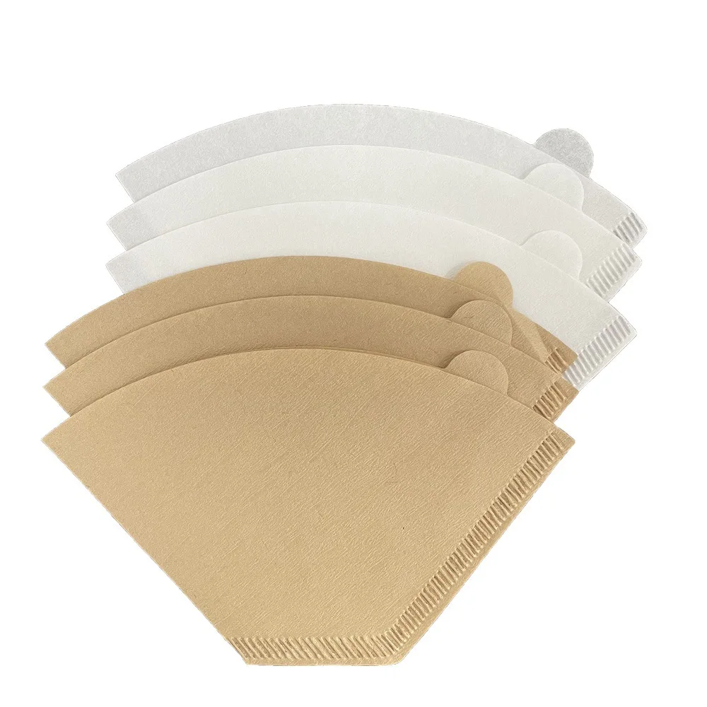 2-4 Person Hand-Brewed Cup Coffee Filter Paper 50g Conical Design Fan Shaped