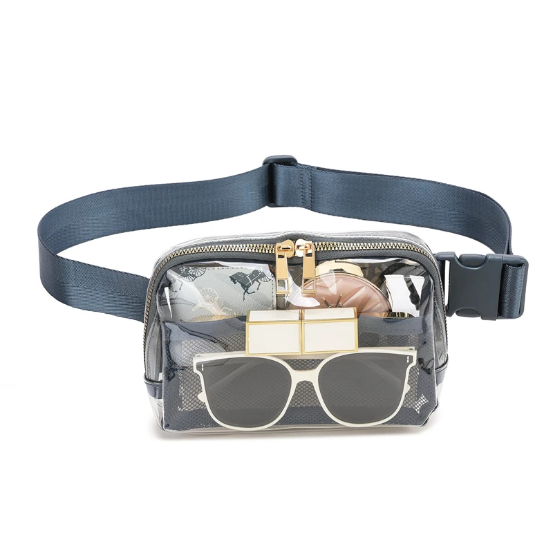 Sports Travel Waterproof Clear Waist Bag Women Men Clear Belt Bag Clear Fanny Pack