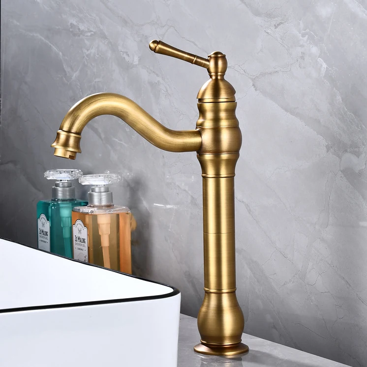 Luxury Chrome Deck Mounted Single Handle Brass Gold Basin Faucets