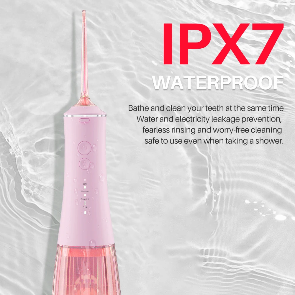 Custom Logo Tooth Cleaner Dental Care Water Pick Flosser Remove Bad Breath Portable Oral Irrigator For Home