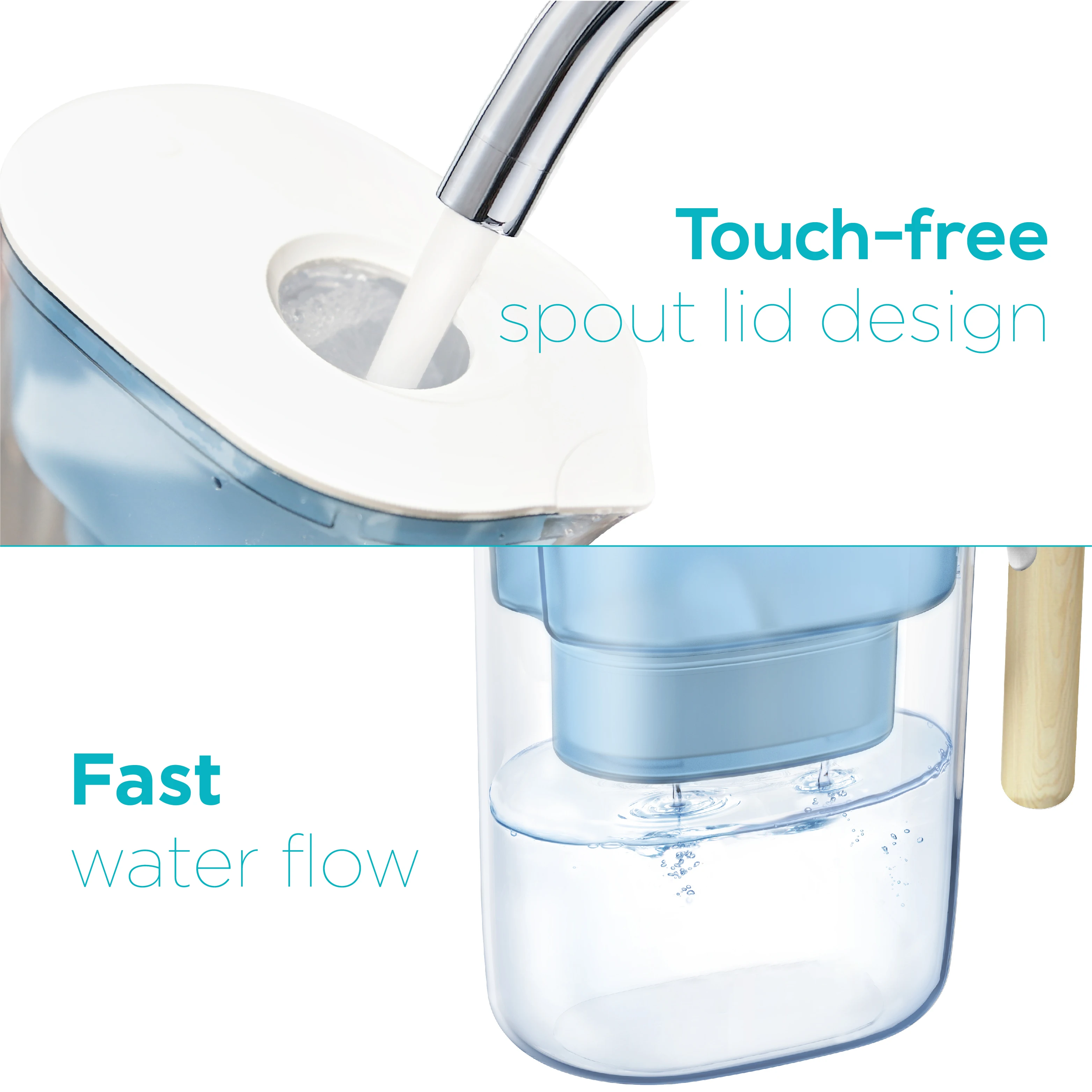 Gravity Induction Indicator Plastic Jug With Filter Jug Filter Water Pitcher