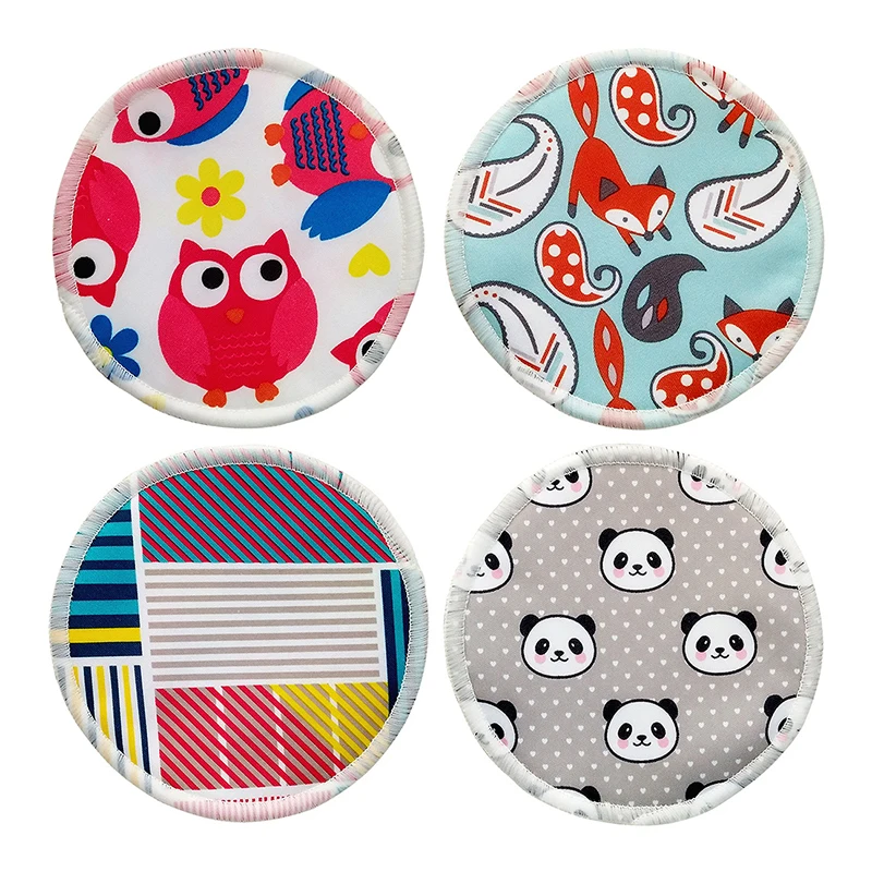 Hot Sale Printing Bamboo PUL Washable Reusable Cloth Breast Pads for Women