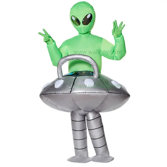 Green Alien UFO Inflatable Costumes Halloween Cosplay Costumes Christmas Purim Fancy Dress Party Monster Mascot Cosplay Costume