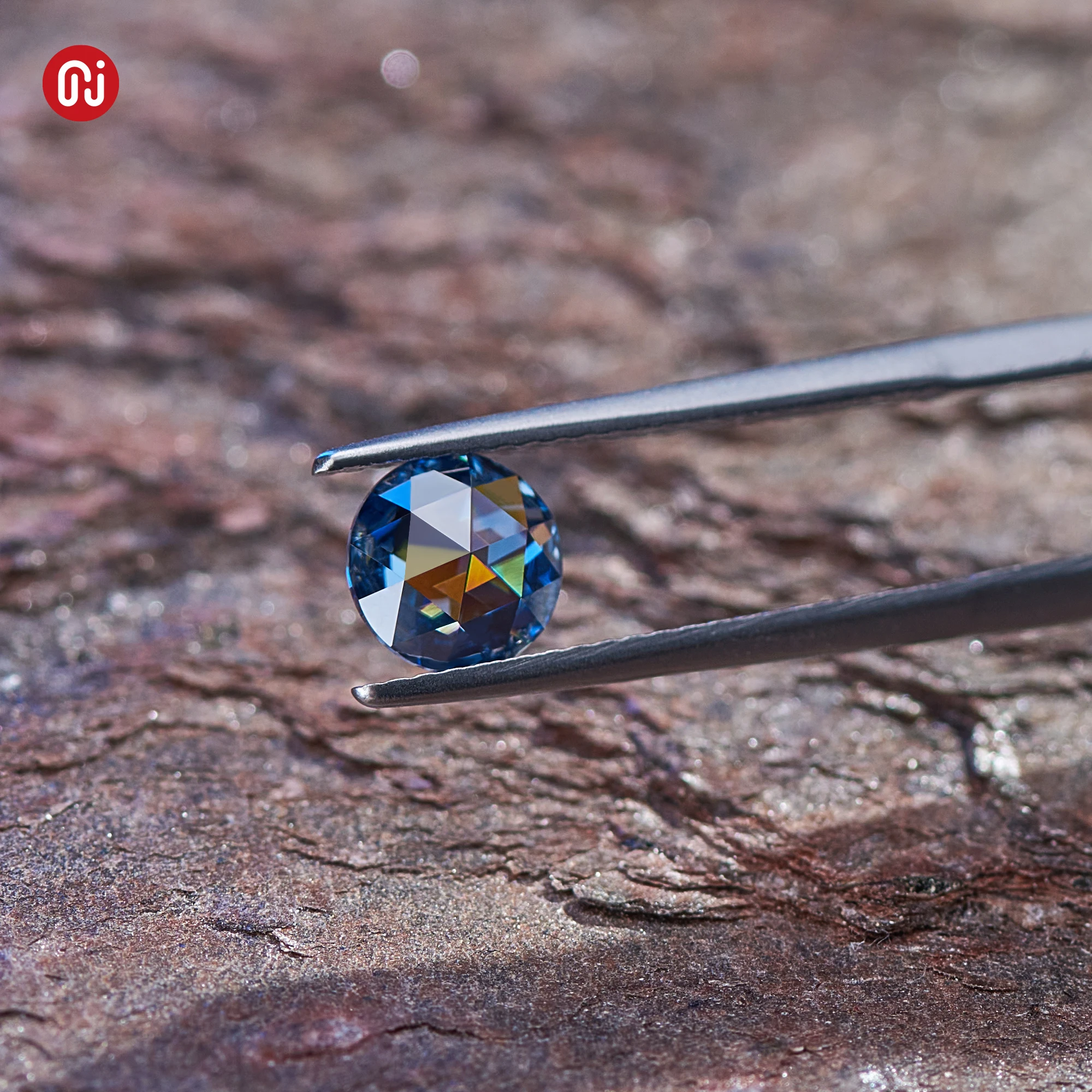 GIGAJEWE Blue Rose Cut VVS1 Moissanite Stone Loose Gemstone Loose Moissanite wedding gifts, Christmas Gifts,Wedding gift