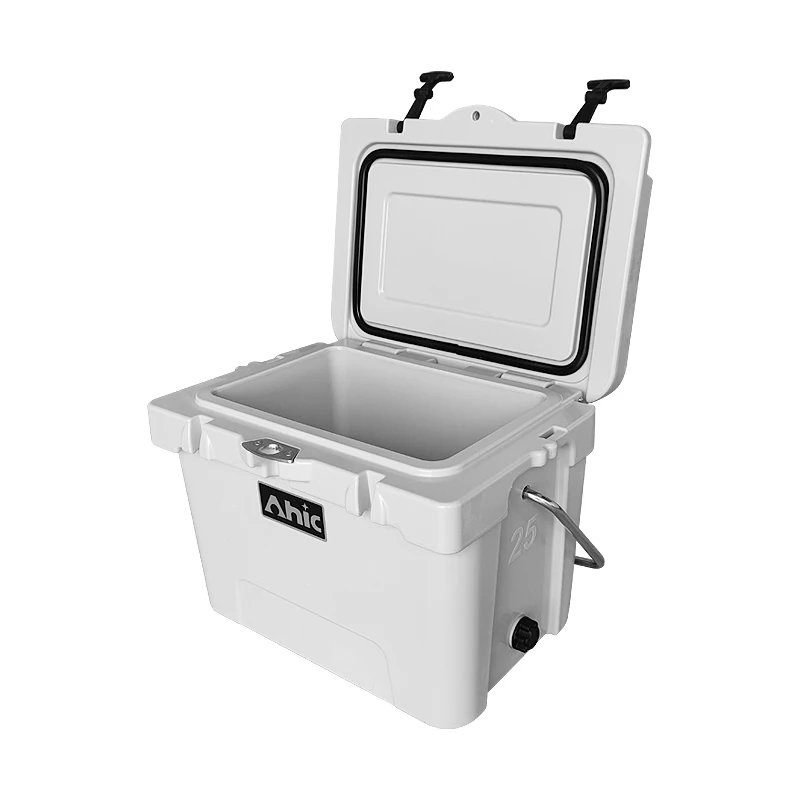 2022 Newest Design 25QT Rotomolded Cooler Box Ice Chest Pamping Plastic Refrigeration Freezer Fishing