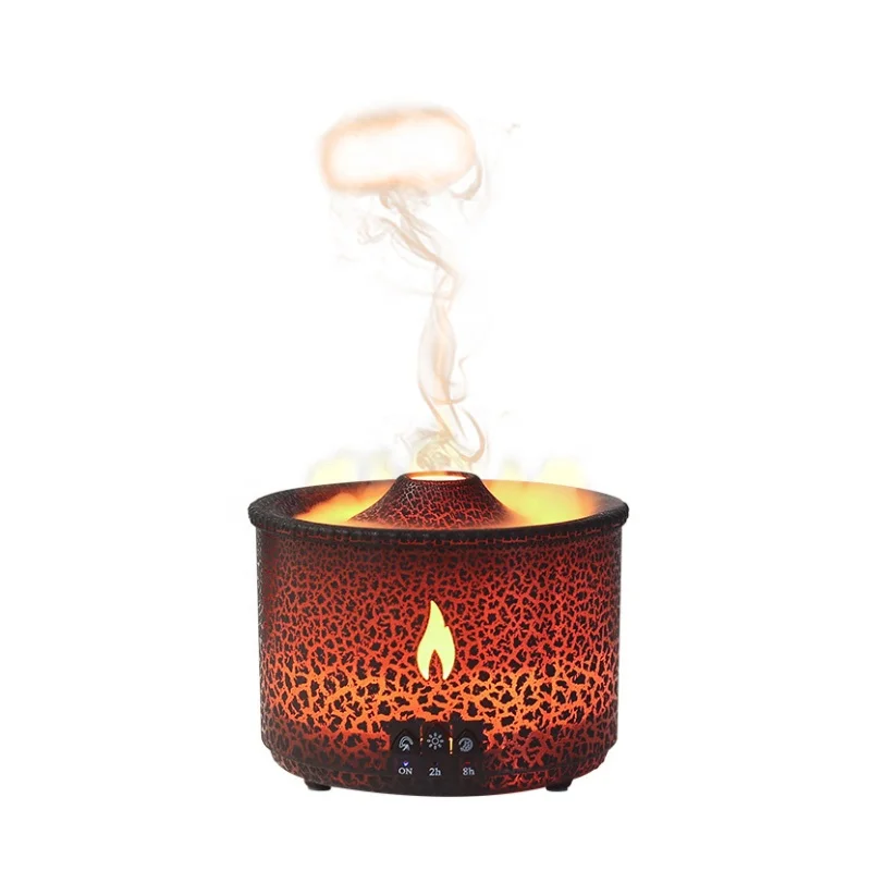 Creative flame volcanic jellyfish fire aroma humidifier diffuser mini volcano diffuser