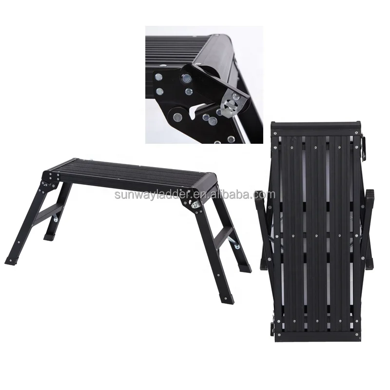 Light Weight Foldable Aluminum Ladder Working Platform  Car Washing Ladder