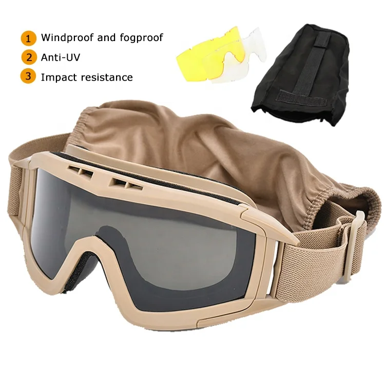 Wholesale Tactical Goggles Outdoor Desert Locust Windproof Anti-fall Special Tactical Glasses Hunting For Men