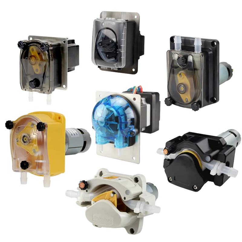 JIHPUMP All Series Large Flow 110v 220v Small Mini Micro  Peristaltic Pump for Water Liquid Dosing Transfer Price
