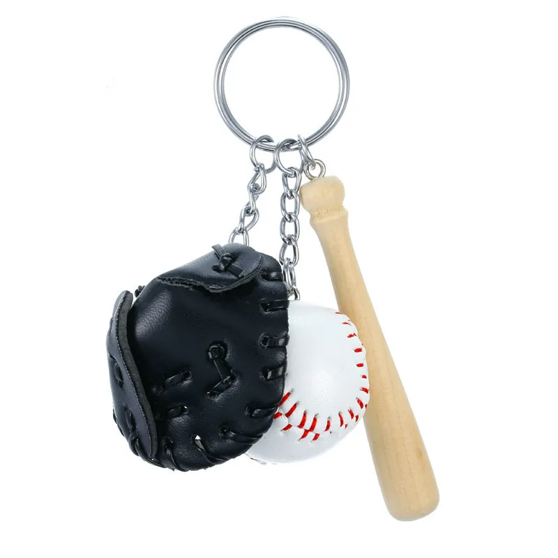 Baseball Bat Keychain Sports Souvenirs Mini Baseball Softball Keychain Craft Bag Pendant Ornament