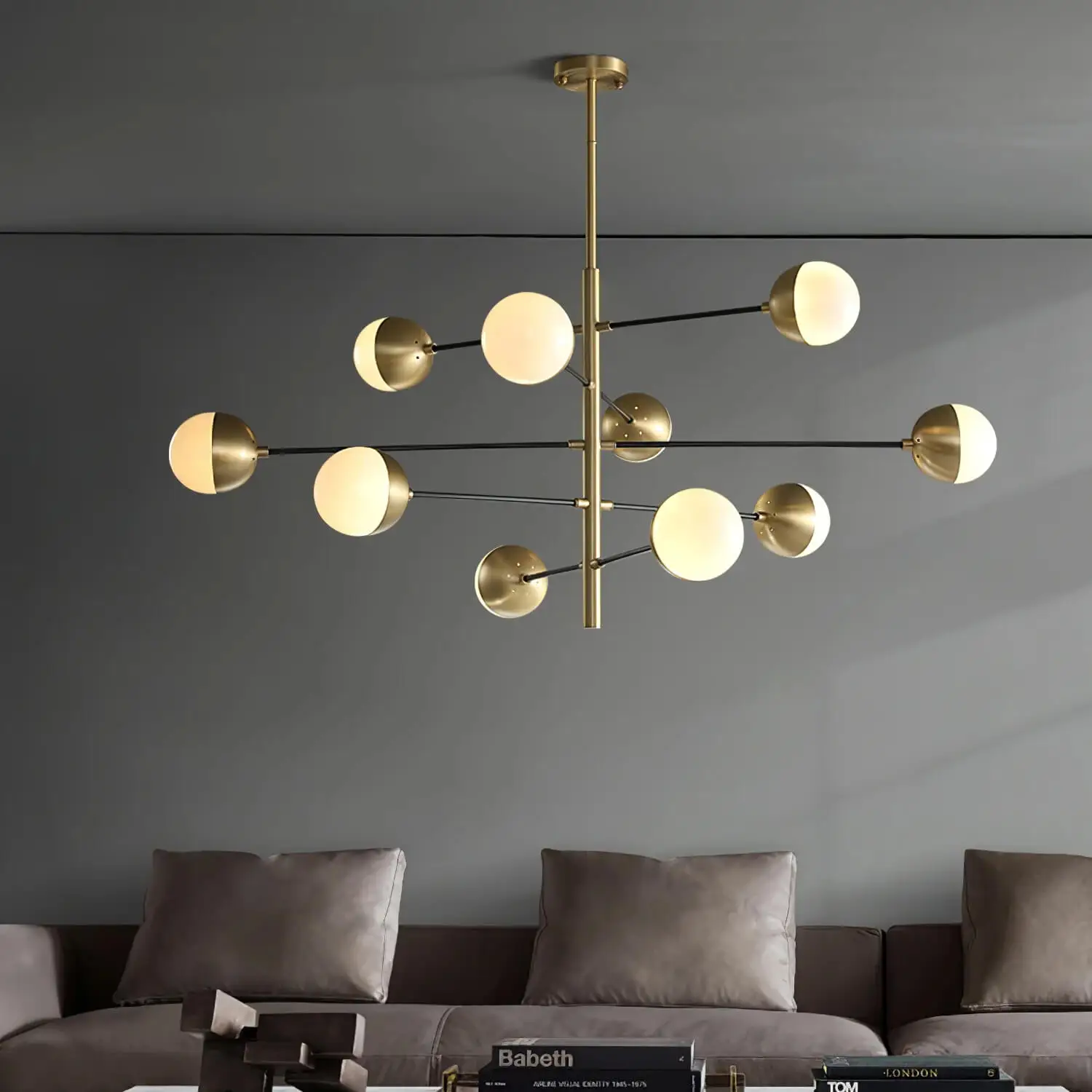 Nordic Molecular Lamps Magic Bean Glass Living Room Chandelier Creative Restaurant Post-Modern Simple Bedroom Luxury Chandelier