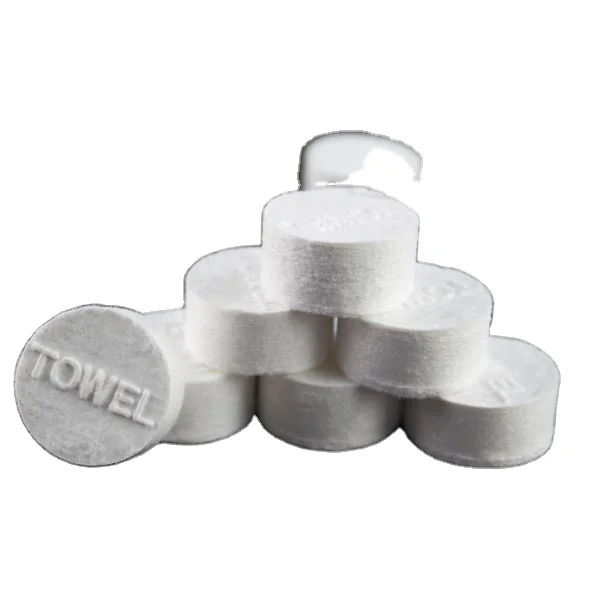 In stock 100 Counts Biodegradable 100% Viscose Towel Compressed Tissue Disposable Towels Custom Mini Pocket Tissues