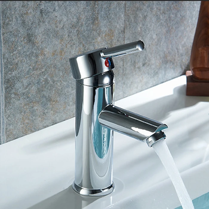 Санузел современный Высокая медь хром Одно Отверстие Умывальник кран латунь одной ручкой дешевые раковины для ванной комнаты Смесители