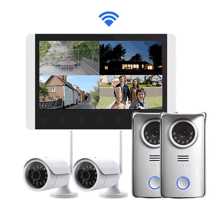 7 "дюймовый металлический маленький дверной Звонок камера датчик беспроводной Пинхол Видео дверной звонок