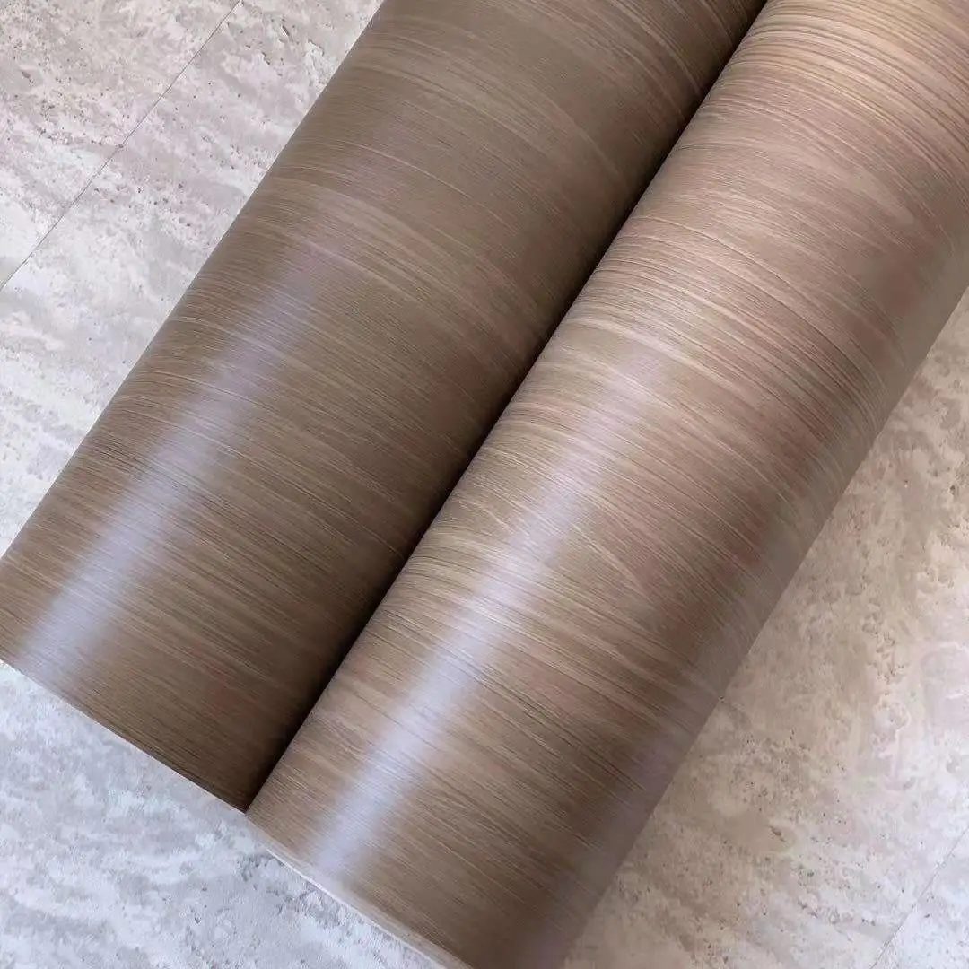 Embossing process high gloss of PVC heat shrinkable film for mdf