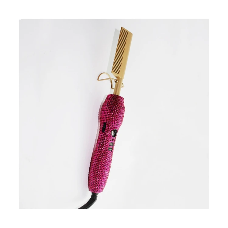
Manufacturer supplier custom private label electric hot comb hair straightener for women 