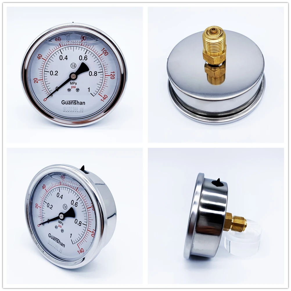 air manometer pressure gauge Scale range Air Compressor Hydraulic Pressure temperature controller oil