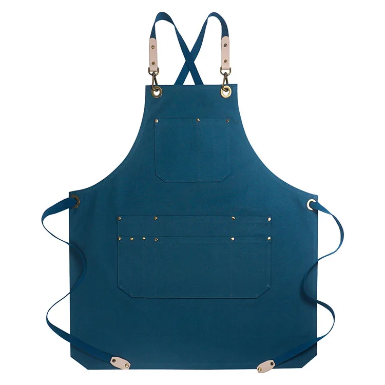 WeaveWin cotton canvas apron combed cotton breastfeeding aprons, white bbq apron kitchen