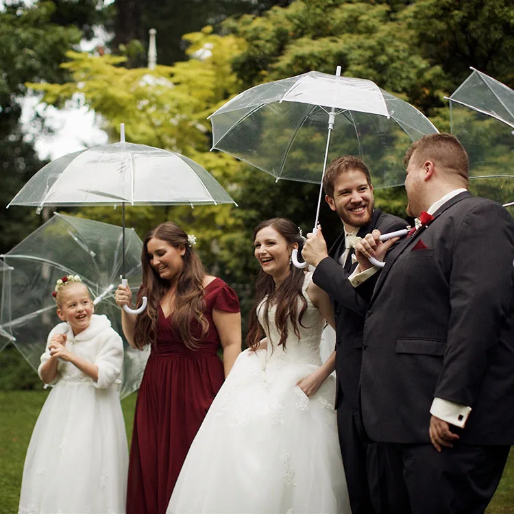 Yubo Transparent Wedding Umbrella Rainy Day Clear Umbrella For Event