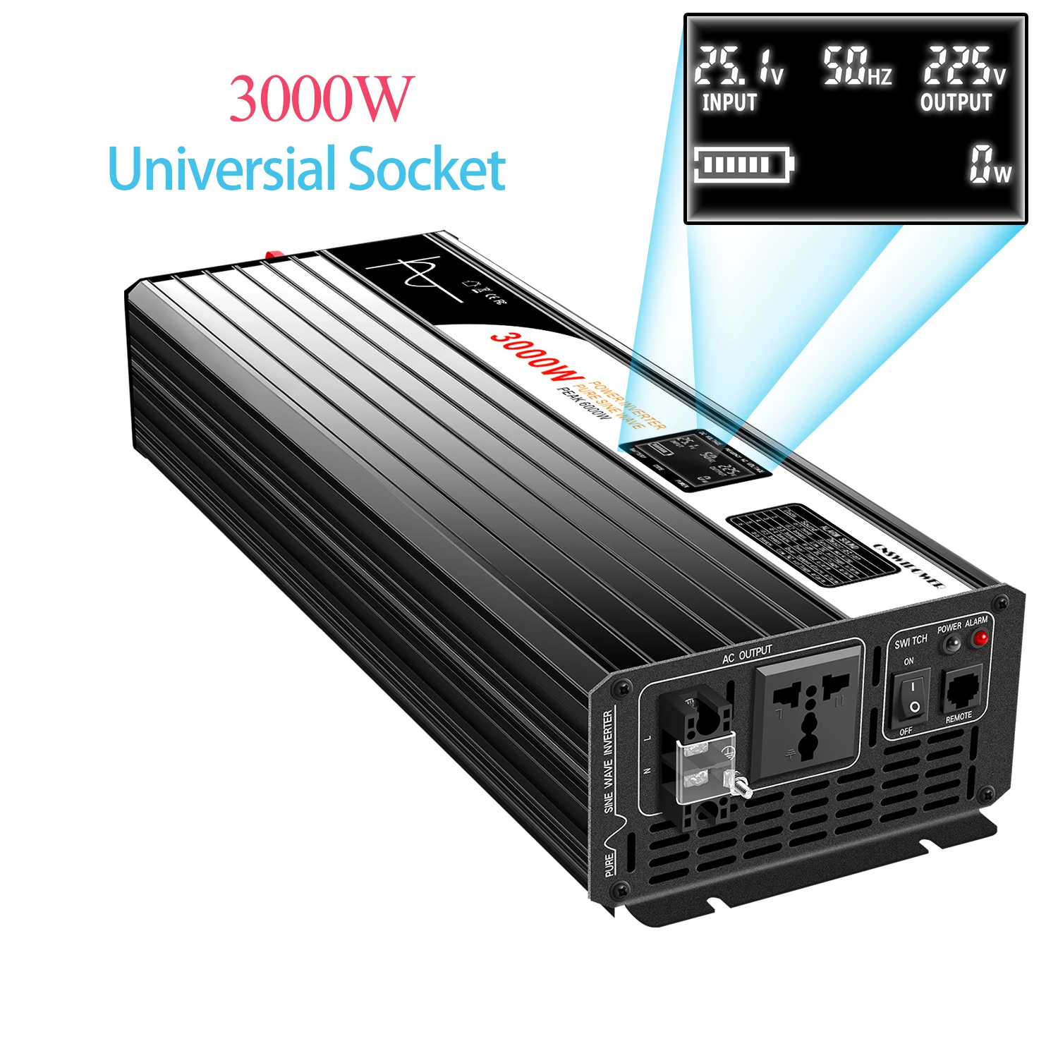swipower 3000W PURE SINE WAVE AC TO DC CONVERTER  12v+220v+inverter 24V 48V 120V inverted powered inverted