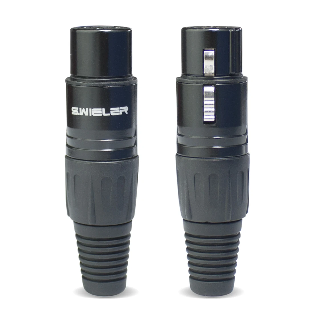 XLR 3 Pin Female Plug Audio Cable Adapter Nickeled Plated OFC Copper Pins for Microphone Speaker Mixer DMX CannonMIC Connector