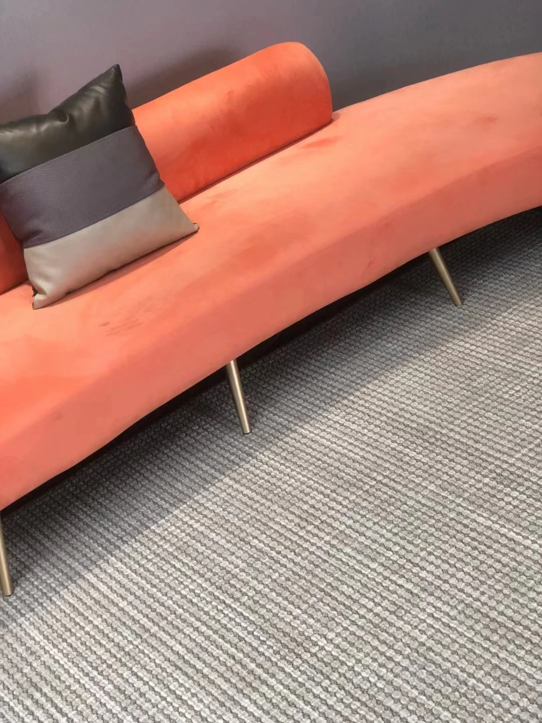 FACTORY PRICE MODERN LOOP CUT HANDMADE HANDLOOM WOOL SILK CARPET