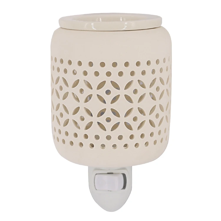 OEM ODM Custom Room Bedroom Night Decoration Fragrance Light Lamp Electric Plug in Ceramic Wax Melt Candle Warmer