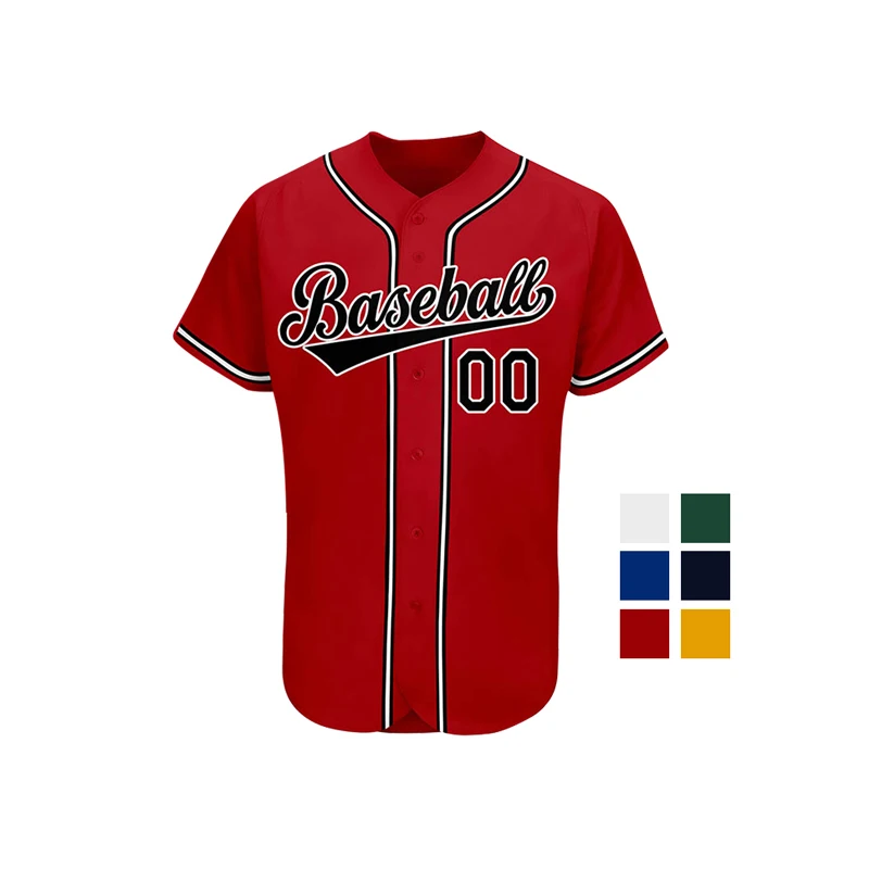 wholesale full sublimation blank v neck vintage baseball stripes t shirt baseball jersey men