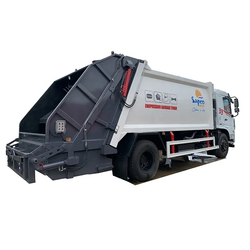Dongfeng  16CBM Garbage Compactor Truck RHD Garbage Truck Compressive Bin Cleaning Truck for Sale