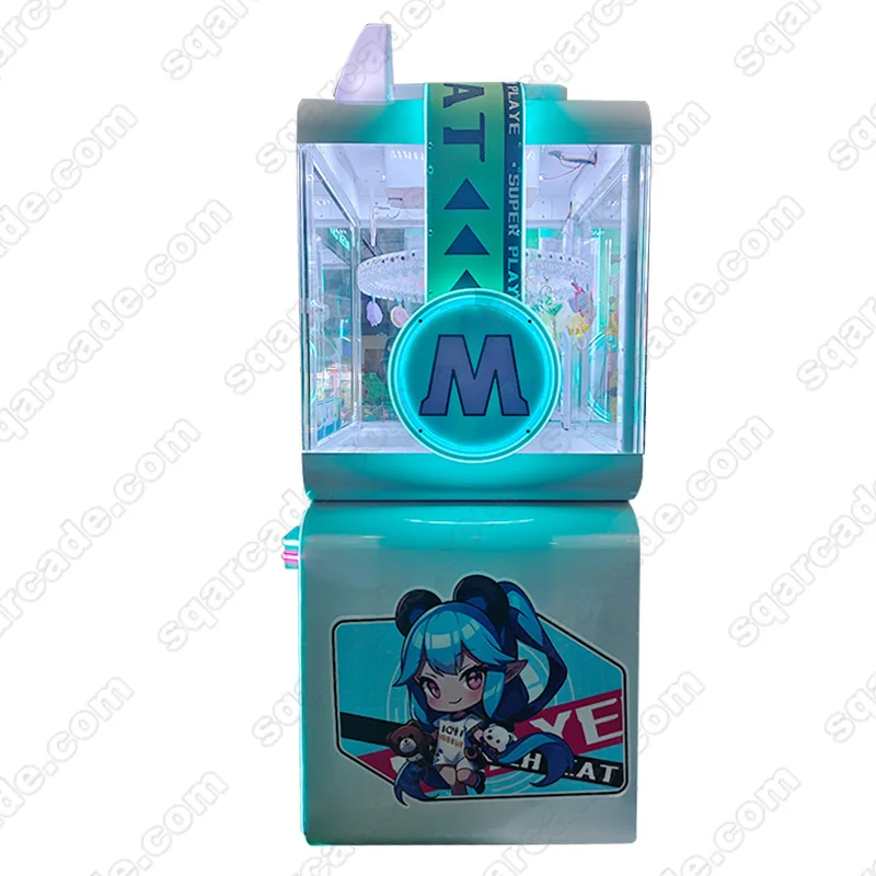 Mini Coin Operated Claw Machine Mesh Cat Metal 40/60 Clips lottery and entertainment vending machine clip machine