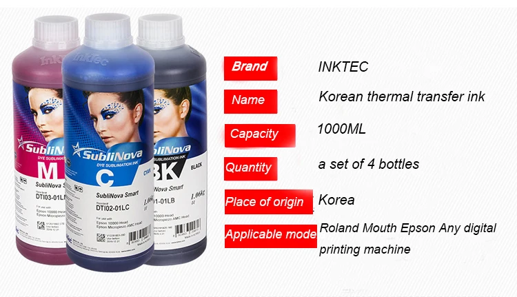 Innovative Korea Imported 6-Colour Sublimation Ink for Eps XP600/I3200/5113 Head Inkjet Printing Includes White Ink 1L/bottle
