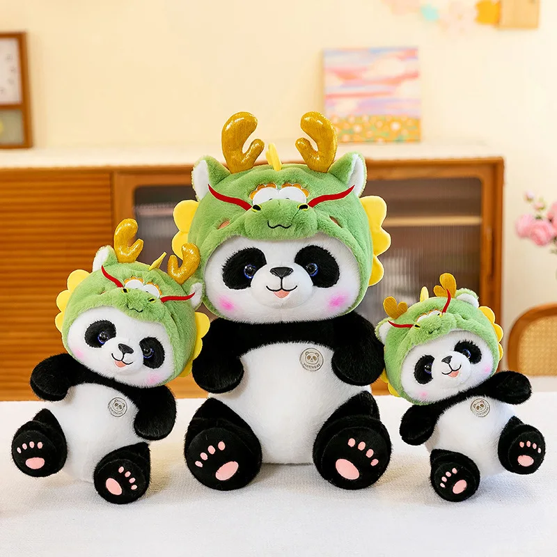 Hot Selling High Quality Custom Panda Little Dragon Plush Toy Doll 2024 Mascot Doll Ornament Sofa Decoration Holiday Gifts