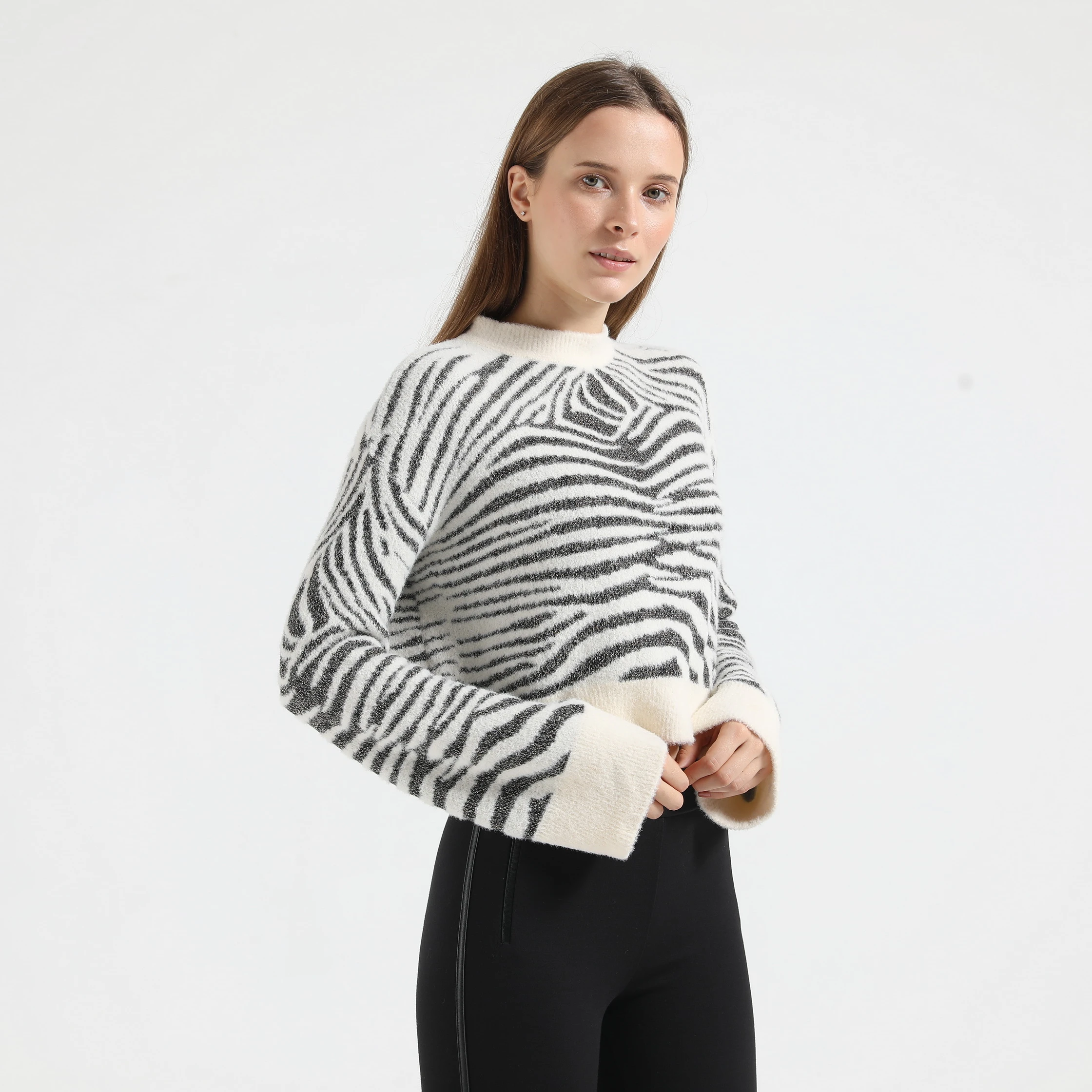 long sleeve slim ladies pullover sustainable quality  knit fashion christmas women sweater