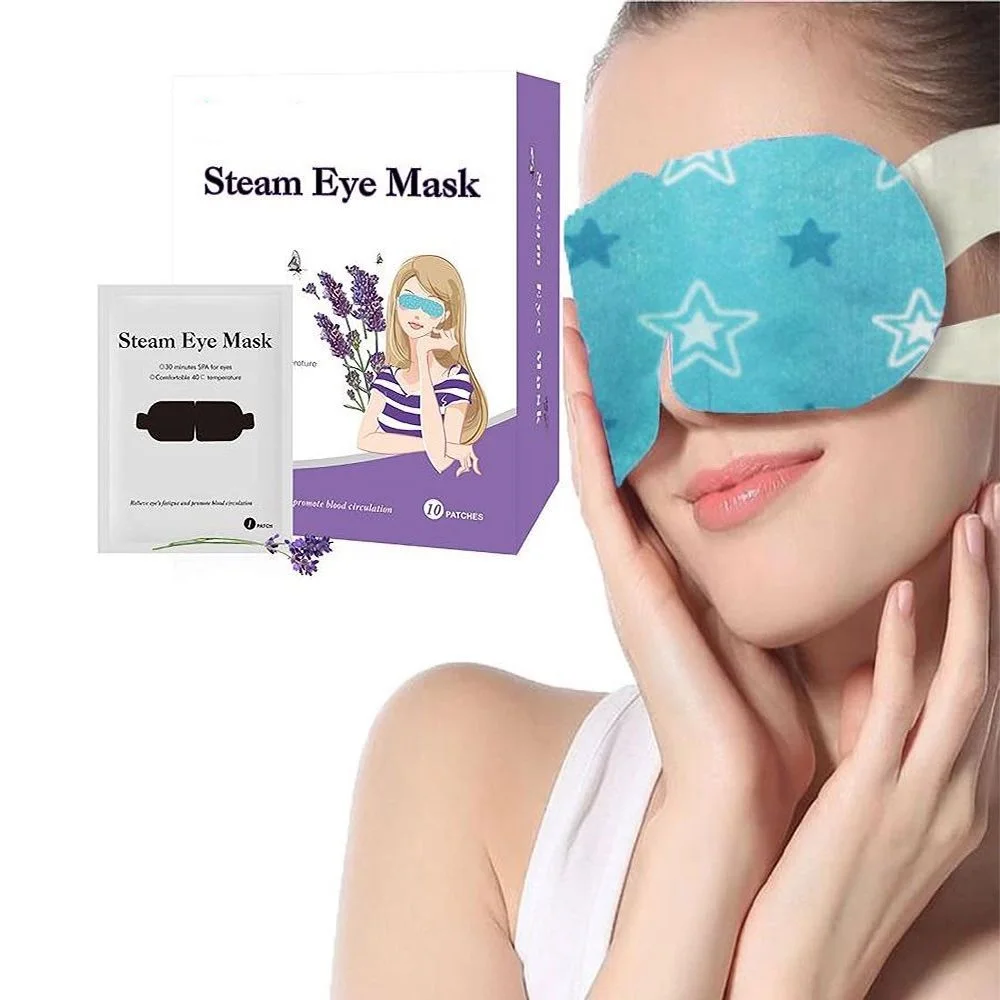 Wholesale Customized Disposable Schlaf mask Eye mask Band Pillow Heated Sleep mask Steam hot warmer eyemask For Sleeping