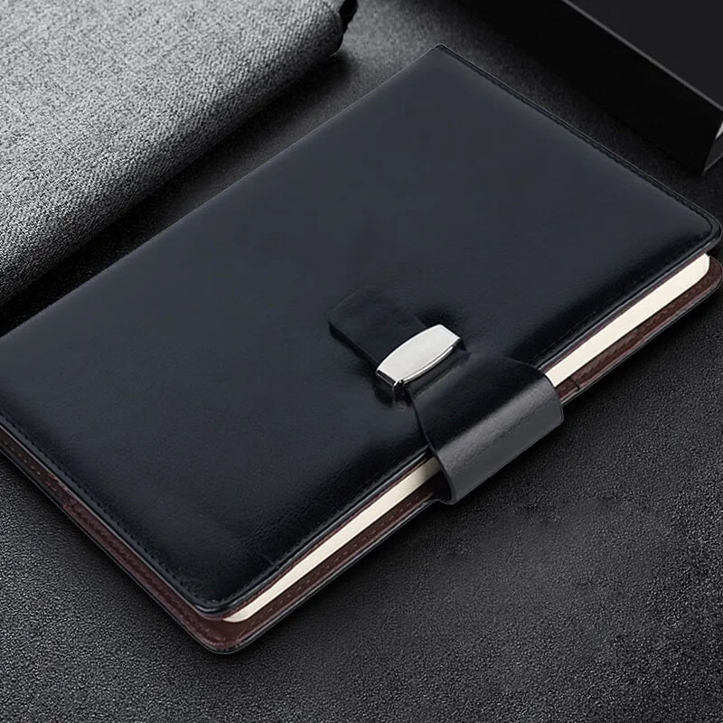 Black Notebook 25K Buckle Type Office And Business 150 * 217mm Office Supplies 120 Pages Notebook